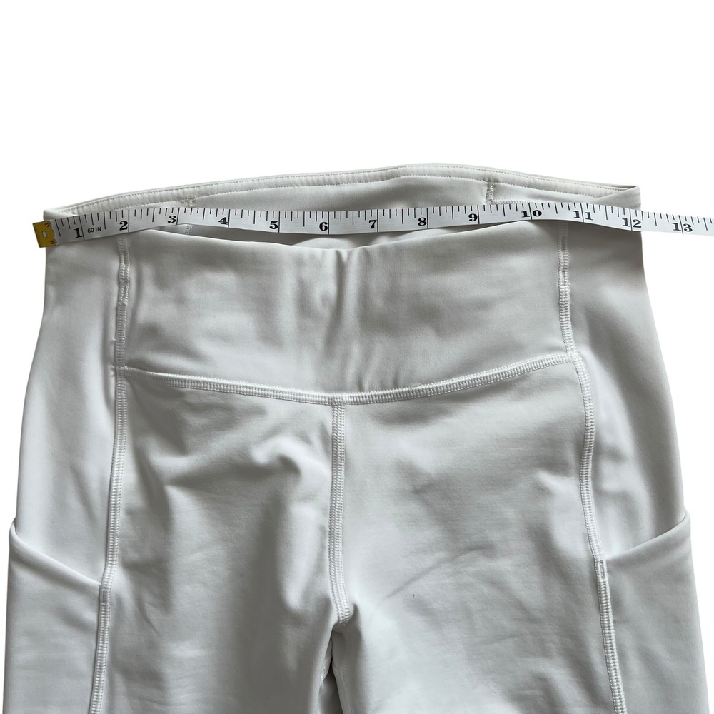 Lululemon White Speed Up Tight High Rise Pocket Leggings SZ 4 Athletic Sporty - Picture 7 of 10